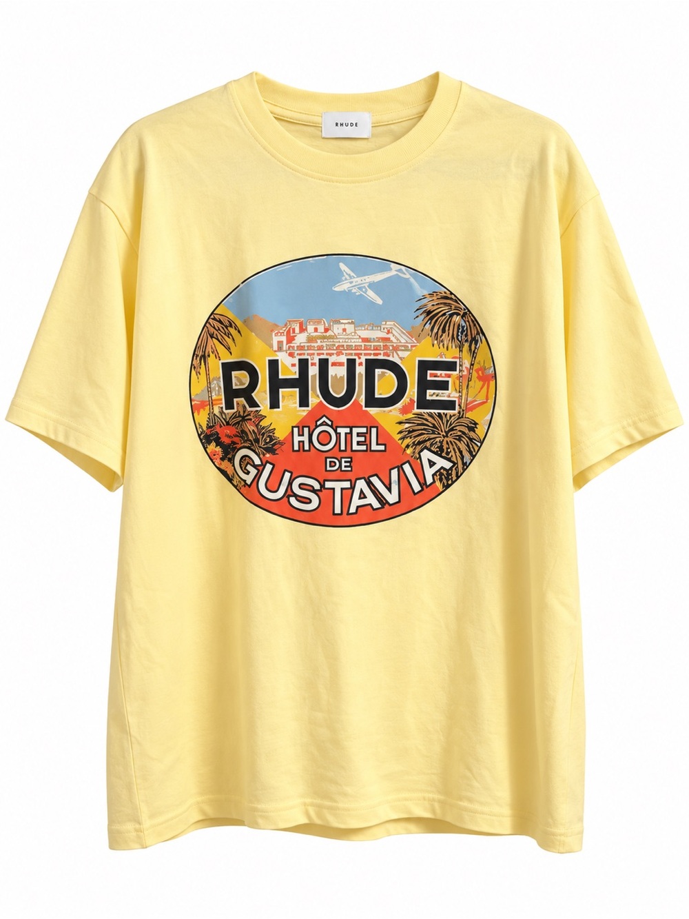 Rhude Yellow 'Hôtel de Gustavia' Graphic Tee